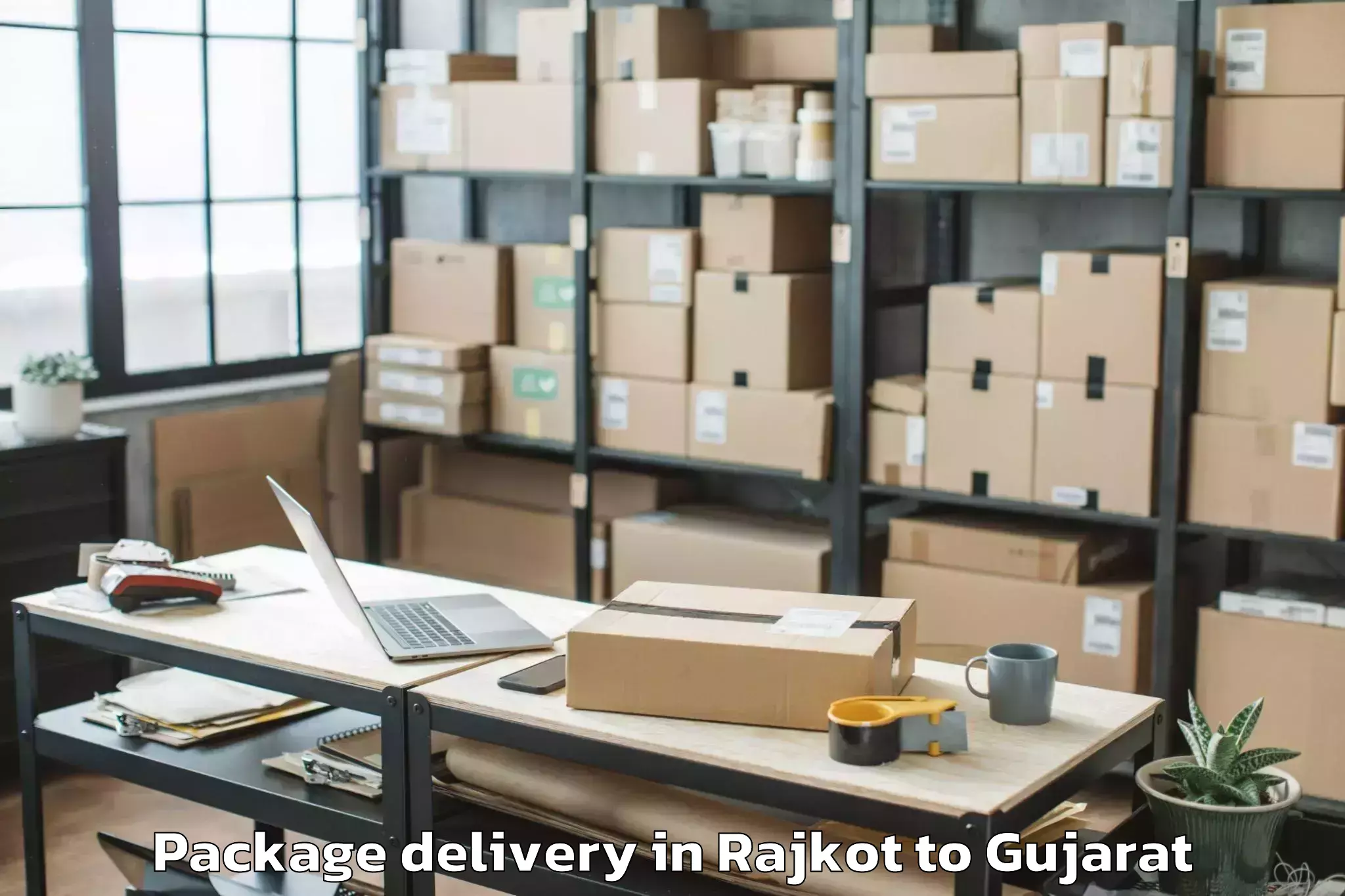 Professional Rajkot to Dhasa Package Delivery